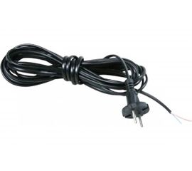 Шнур с плоской вилкой АБК-СИЛА ШВВП 2х0,75мм.кв. 1,5м чёрный 50067007 