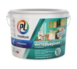 Латексная моющаяся краска Profilux ВД PL 13L супербелая 14 кг МП00 004917 