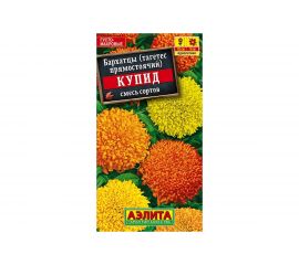 Семена Аэлита Бархатцы Купид хризантемовидные, смесь окрасок, однолетний, 0.3 г 4601729028731 