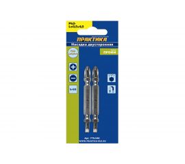 Бита двусторонняя PH2-SL 0.5-4 Профи (2 шт; 60 мм) ПРАКТИКА 776-546 