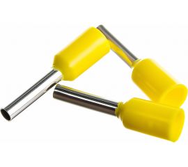 Изолированный штыревой втулочный наконечник REXANT F-8 мм, 1 кв.мм, желтый 08-0813 