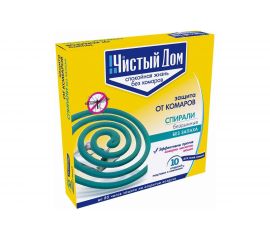 Ароматизированные спирали от комаров Чистый дом 10 шт 02-076 