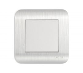 Выключатель LUXAR Deco с/у 1 клавиша, серебро с рифленой рамкой, 250В 10А 4606400620198 