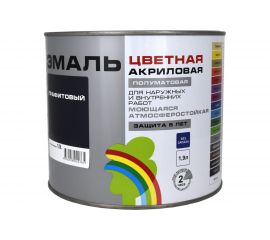 Универсальная цветная эмаль Радуга Colors ВД-АК 220 графитовый, 1,9 л 144928 