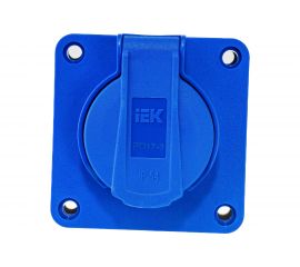 Панельная розетка IEK MAGNUM SCHUKO РП17-3, с увеличенным фланцем, IP54 PSN71-016-3-4-54-K07 
