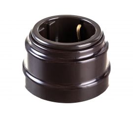 Розетка Bylectrica РА16-0202 1-местная с заз. контактом 16А ОУ, серия РЕТРО, шоколад 