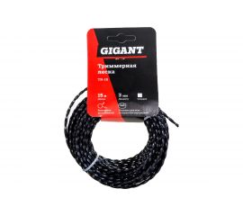 Леска триммерная Квадрат витой 3 мм, намотка 15 м Gigant GTR-18 