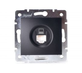 Компьютерная розетка Lezard KARINA чёрный бархат 707-4288-139 