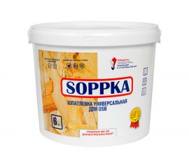 Универсальная шпатлевка для OSB SOPPKA 6кг СОП-Шпатлевка-Универсал6 