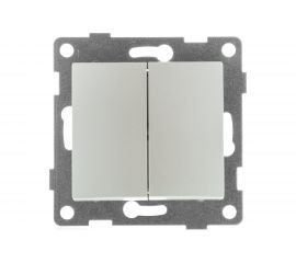 Механизм выключателя GUSI ELECTRIC 2 клавишный, СУ, 10А, 250В, жемчуг С10В2-028 