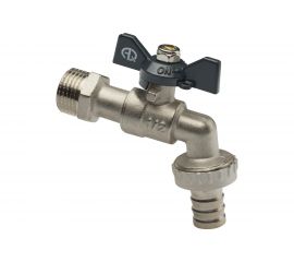 Шаровой кран AQUALINK водоразборный под шланг, 1/2 W h B бабочка 1489 