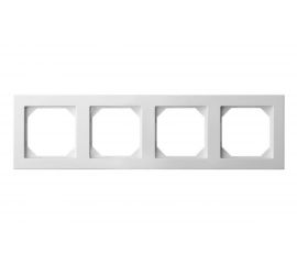 Четырехместная рамка LIREGUS Эпсилон K14-245-04 E/B белая 28-041 