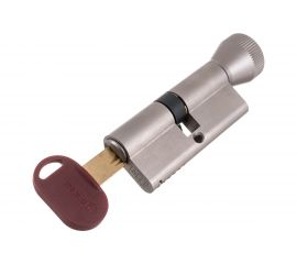 Цилиндровый механизм с вертушкой MOTTURA DPC1F3636 S3 72мм/31+10+31 сатин.никель 5+1 кл. 39497 