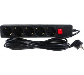 Сетевой фильтр PERFEO POWER+ 5,0м 5 розеток черный 30 012 493 