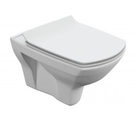 Подвесной унитаз Cersanit CARINA XL Clean On DPL e-off Slim MZ-CARINA-XL-COn-S-DL-w 