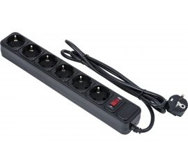 Сетевой фильтр ExeGate SP-6-3B 6евро с заземлением, 3м, выключатель с подсвет, черный 119393 