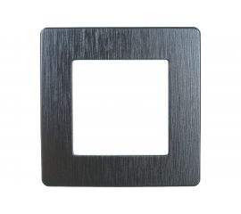 Рамка для розеток и выключателей ЭРА Серия 12 12510112 на 1 пост, Сатин, графит Б0052505 
