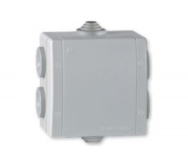 Разводная коробка Aling-conel POWER с шестью гнездами IP54 500В 80х80 открытой установки, серый 263.1 146051 