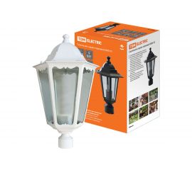 Садово-парковый светильник TDM 6060-23 шестигранник, 60Вт, на опору, белый SQ0330-0063 