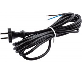 Сетевой шнур с вилкой ЭРА UX-2x0,75-2m-B 2м ПВС 2x0,75мм2 черный Б0048683 