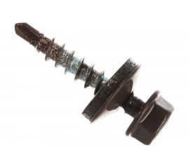 Саморезы с шестигранной головкой Профикреп ш-коричн. RAL 8017, 4,8х28 60 шт 1998906216 