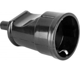 Разборная черная розетка Volsten Sb1-MZ11 16А 1 гнездо с заземлением модель РА16-002 14447 