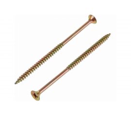 Потайной универсальный шуруп Метизный двор 5,0x120, желтый, 100 шт. 4607159063564 