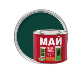 Грунт-эмаль по ржавчине МАЙ ""3 в 1"", зеленая 1,9кг 205491 