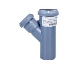 Канализационный тройник RTP D 50х40 мм, 45 град, серый 16743 