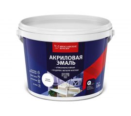 Эмаль универсальная акриловая ЯРОСЛАВСКИЕ КРАСКИ белая матовая, ведро О05197 