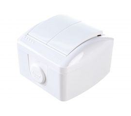 Выключатель Lezard, NATA, двойной, белый, 710-0200-101 