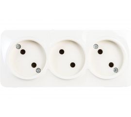 Трохместная розетка IONICH б/з слоновая кость 1450 