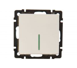 Выключатель Smartbuy 1-клавишный с индикатором 10А белый Нептун SBE-05w-10-SW1-1 