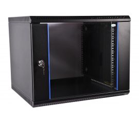 Телекоммуникационный настенный шкаф ЦМО, дверь стекло, разборный, черный ШРН-Э-6.350-9005 