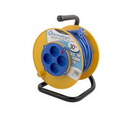 Удлинитель на катушке с защитой от перегрузок, 4 розетки 30м Electraline 49010 