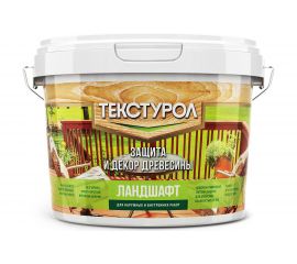 Деревозащитное средство на водной основе Текстурол Ландшафт база А, белый 2,5л Лк-00010154 