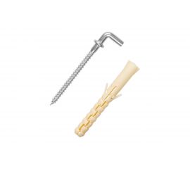 Крюк-шуруп ЕВРОПАРТНЕР L-обр. Zn d4,5хL68 мм, с манжетой, 2 шт. 13 3008 1 