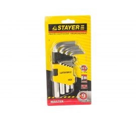 Набор имбусовых коротких ключей 9 предметов STAYER MASTER 2740-H9 