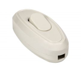 Выключатель на шнур для бра EKF проходной, белый, 6А APB6-10 