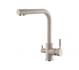 Смеситель для кухня с выходом питьевой воды LEDEME картридж диаметр 35 мм, бежевый-матовый L4055K-3 807025 