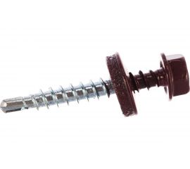 Кровельный саморез Госкреп 4,8х35 RAL 3005 красное вино 10 шт., подвес 2-0019060 