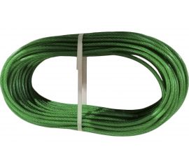 Стальной латунированный трос с покрытием полиамид BEFAST 4.0 погодоустойчивый, зелен, 20м TCO040GS 