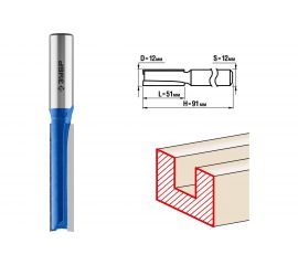 Фреза пазовая прямая удлиненная ПРОФЕССИОНАЛ (12х51х91 мм; хвостовик 12 мм) Зубр 28754-12-51 