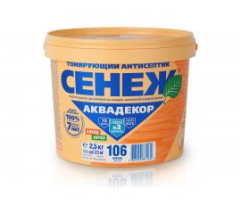 Антисептик для дерева СЕНЕЖ АКВАДЕКОР Х2-106 орегон, 2.5 кг 11050 