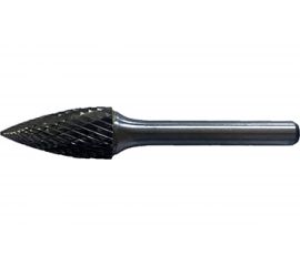 Борфреза твердосплавная гиперболическая с точечным торцом с двойной насечкой (10х20 мм; хвостовик 6 мм) ПНЕВМО-ТРЕЙД G1020-M06 