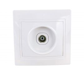 Телевизионная 1местная розетка IEK КВАРТА белый EAK10-K01-DM 