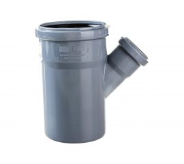 Канализационный тройник RTP D 110х50 мм, 45 град, серый 11433 