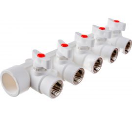 Коллектор с шаровыми кранами LAMMIN PPR ВР 32х1/2х5 Lm31082515032 