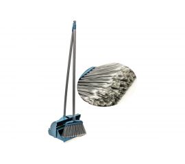 Комплект щётка с совком для мусора GoGo ПВХ, цвет серо-голубой 60420 