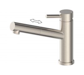 Смеситель для кухни OLIVES Balear c выдвижным изливом, нержавеющая сталь 13425BL 